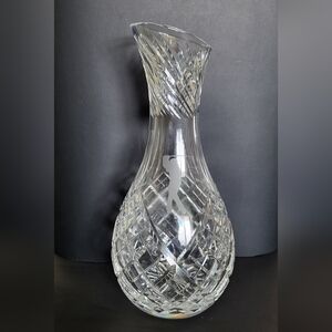 Vintage Stuart Crystal Wine Water Carafe Acid Etched Golfer Decanter